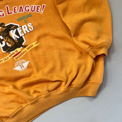 Vintage Yellow Dockers Major Big League Collared Sweatshirt