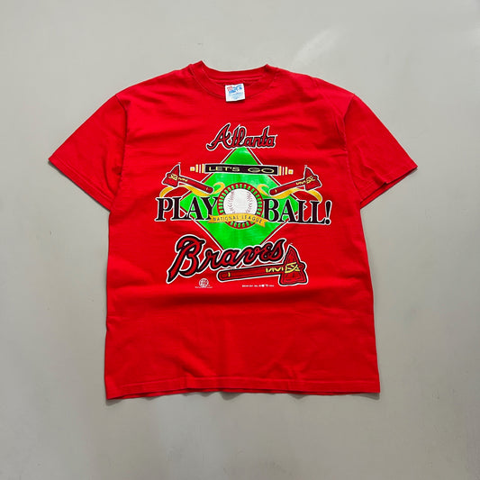 Large 1993 Atlanta Braves Play Ball T-shirt