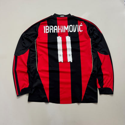 Large 2010/11 AC Milan Zlatan Ibrahimovic Home Kit