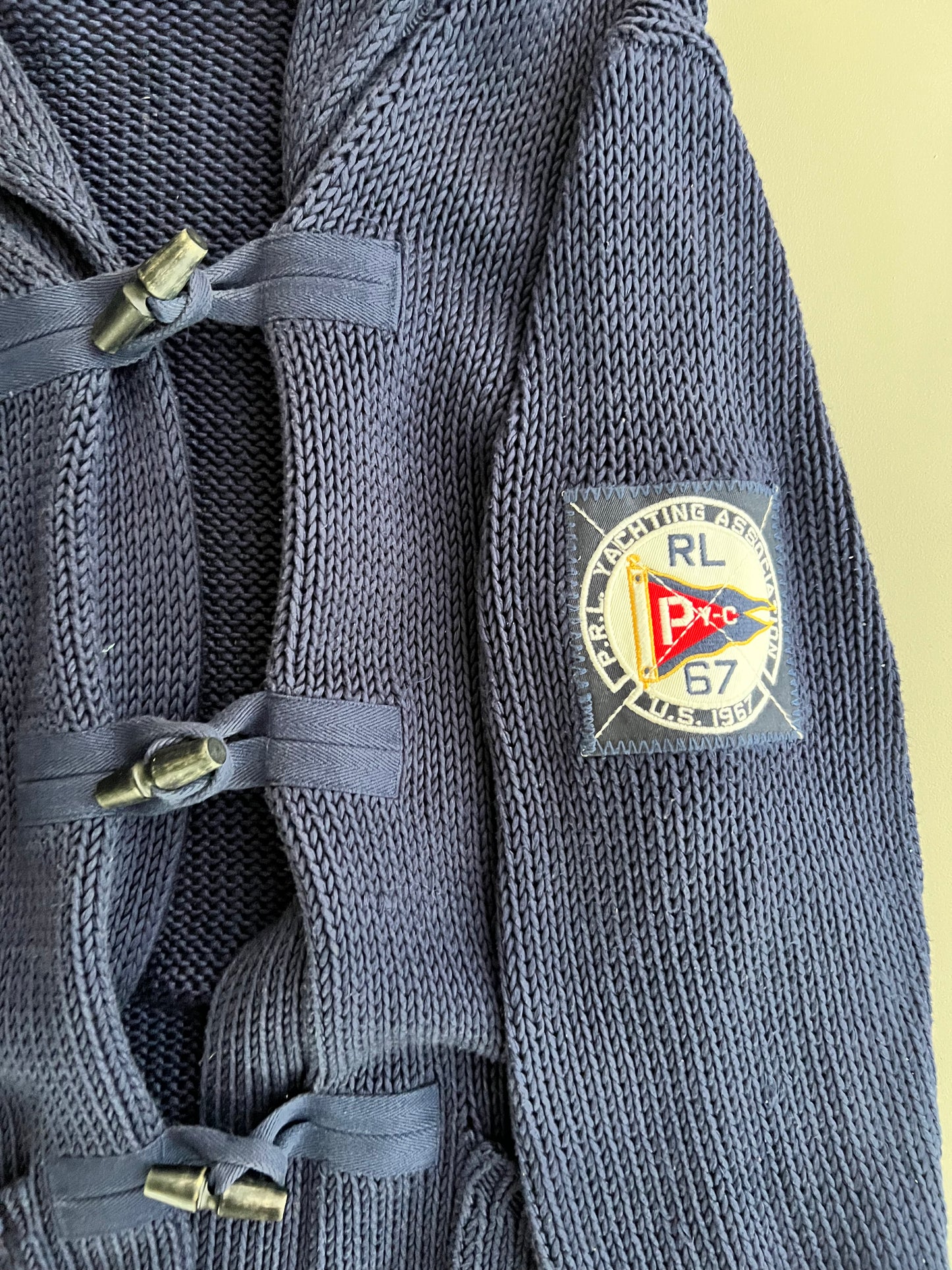 Medium 90s Polo Ralph Lauren Yachting Association Wool Cardigan