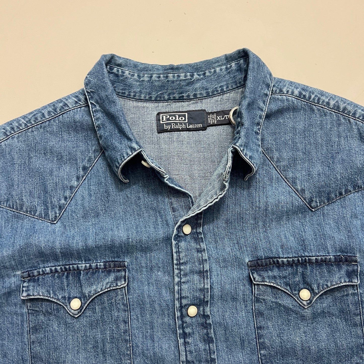 XL 1990s Denim Polo Ralph Lauren Hunters Button Shirt