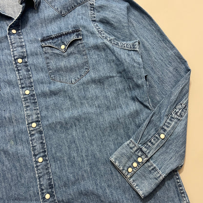 XL 1990s Denim Polo Ralph Lauren Hunters Button Shirt