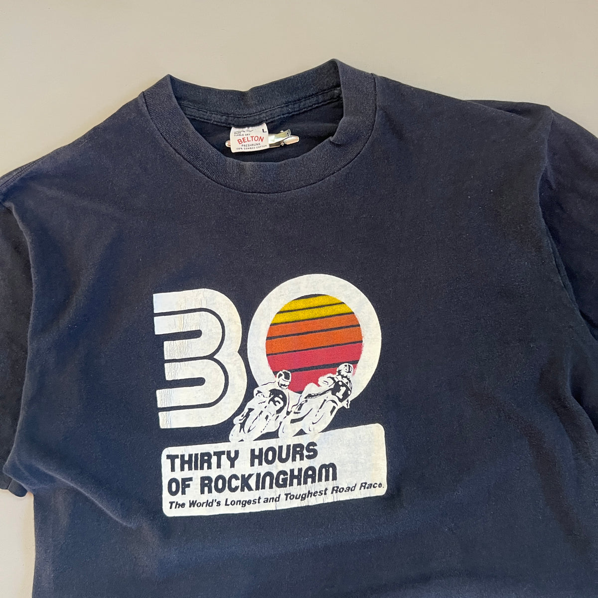 Large 1970s 30 Hours of Rockingham Moto T-shirt