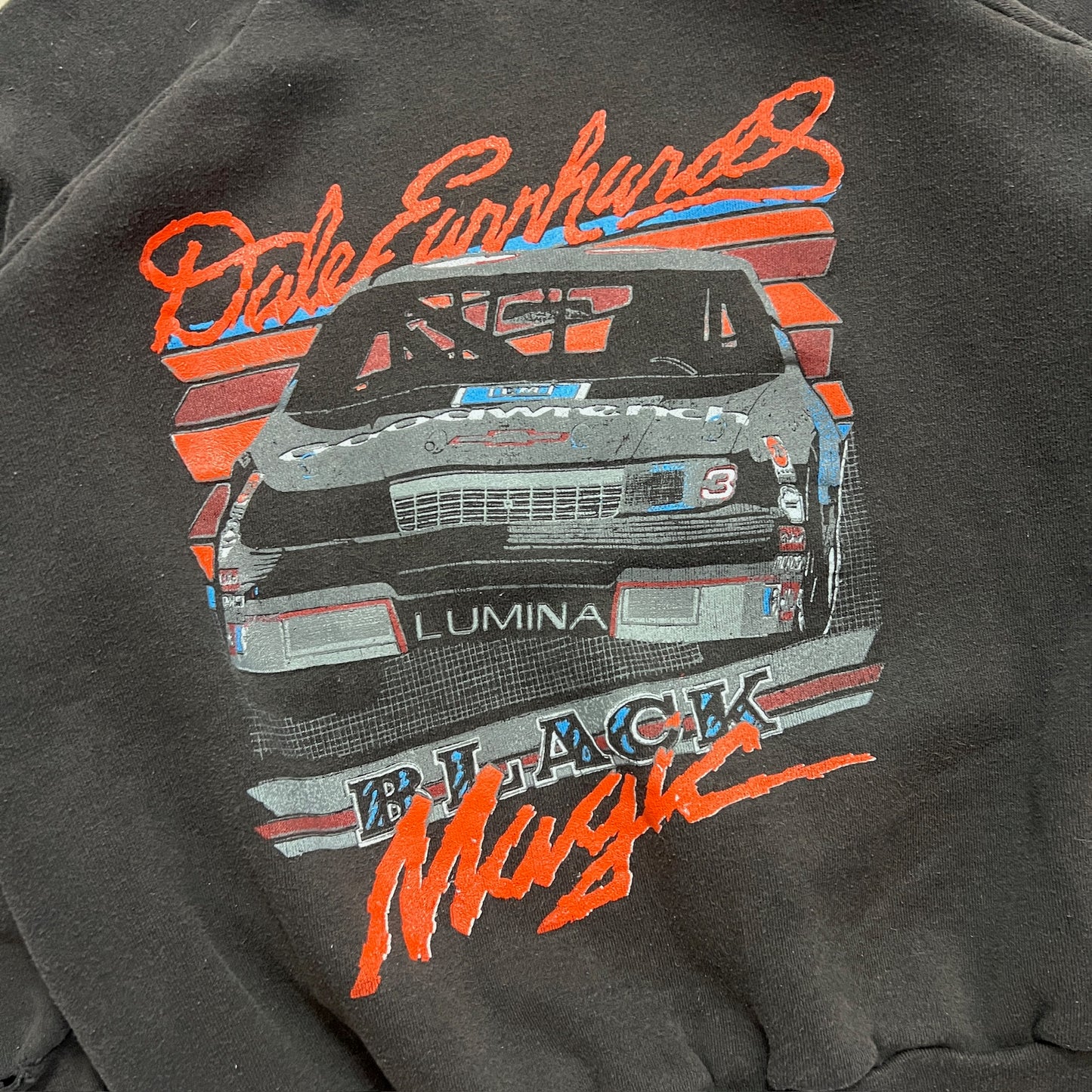 XL 1980s Dale Earnhardt Black Magic Sweatshirt