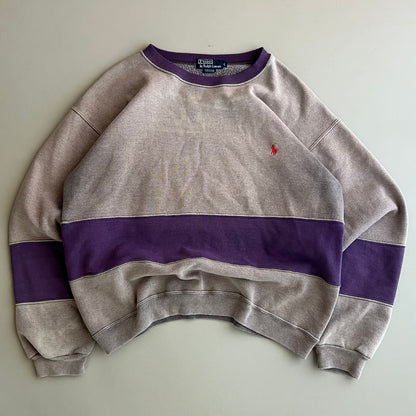 Large 90s Purple Polo Ralph Lauren Sweatshirt