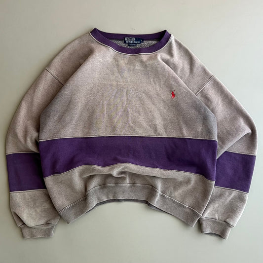 Large 90s Purple Polo Ralph Lauren Sweatshirt