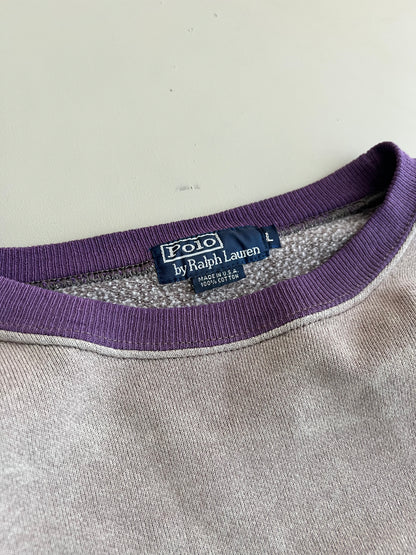 Large 90s Purple Polo Ralph Lauren Sweatshirt