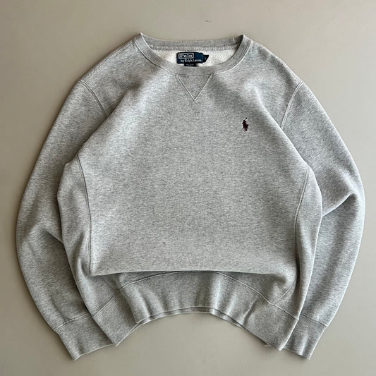 Large 2000s Grey Polo Ralph Lauren Sweatshirt