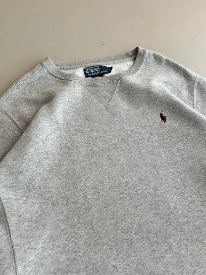 Large 2000s Grey Polo Ralph Lauren Sweatshirt