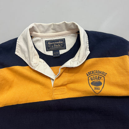 Large 2000s Abercrombie & Fitch Striped Rugby