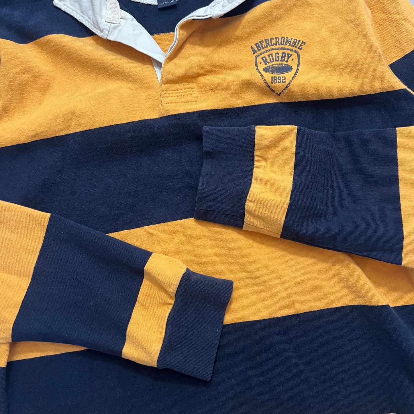 Large 2000s Abercrombie & Fitch Striped Rugby