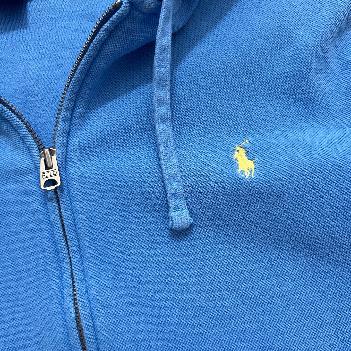 Large 2000s Baby Blue Polo Ralph Lauren Full Zip Sweatshirt