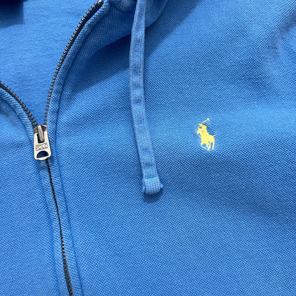 Large 2000s Baby Blue Polo Ralph Lauren Full Zip Sweatshirt