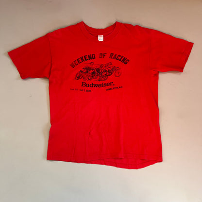 Large 1978 Budweiser Charlotte NC Weekend of Racing  T-shirt