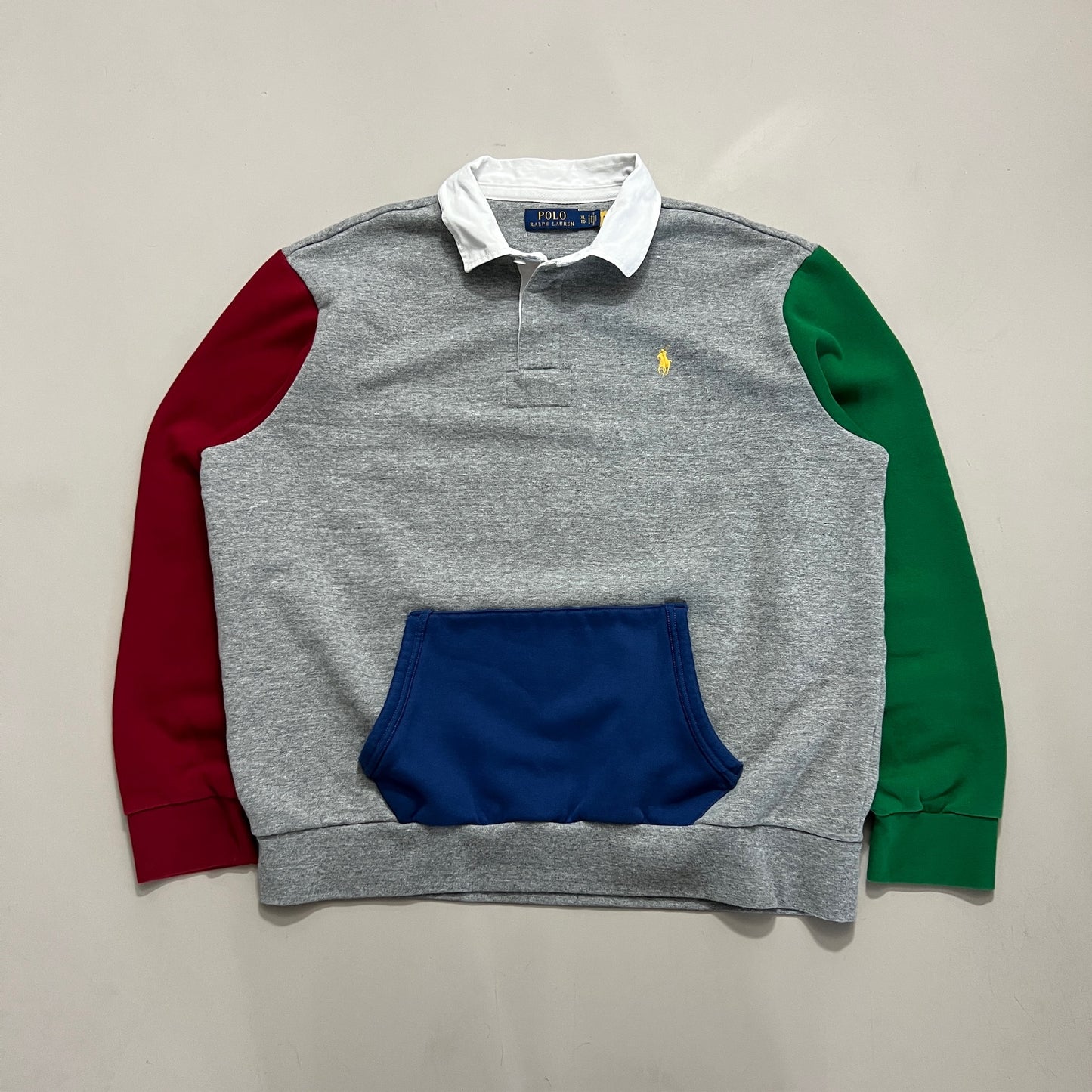XL Polo Ralph Lauren Color Block Fleece Rugby