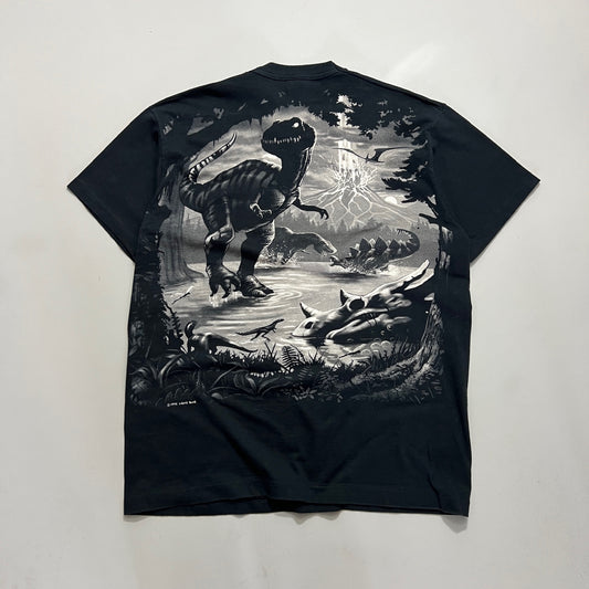 XL 1995 Liquid Blue Dinosuar T-shirt