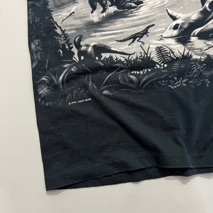 XL 1995 Liquid Blue Dinosuar T-shirt