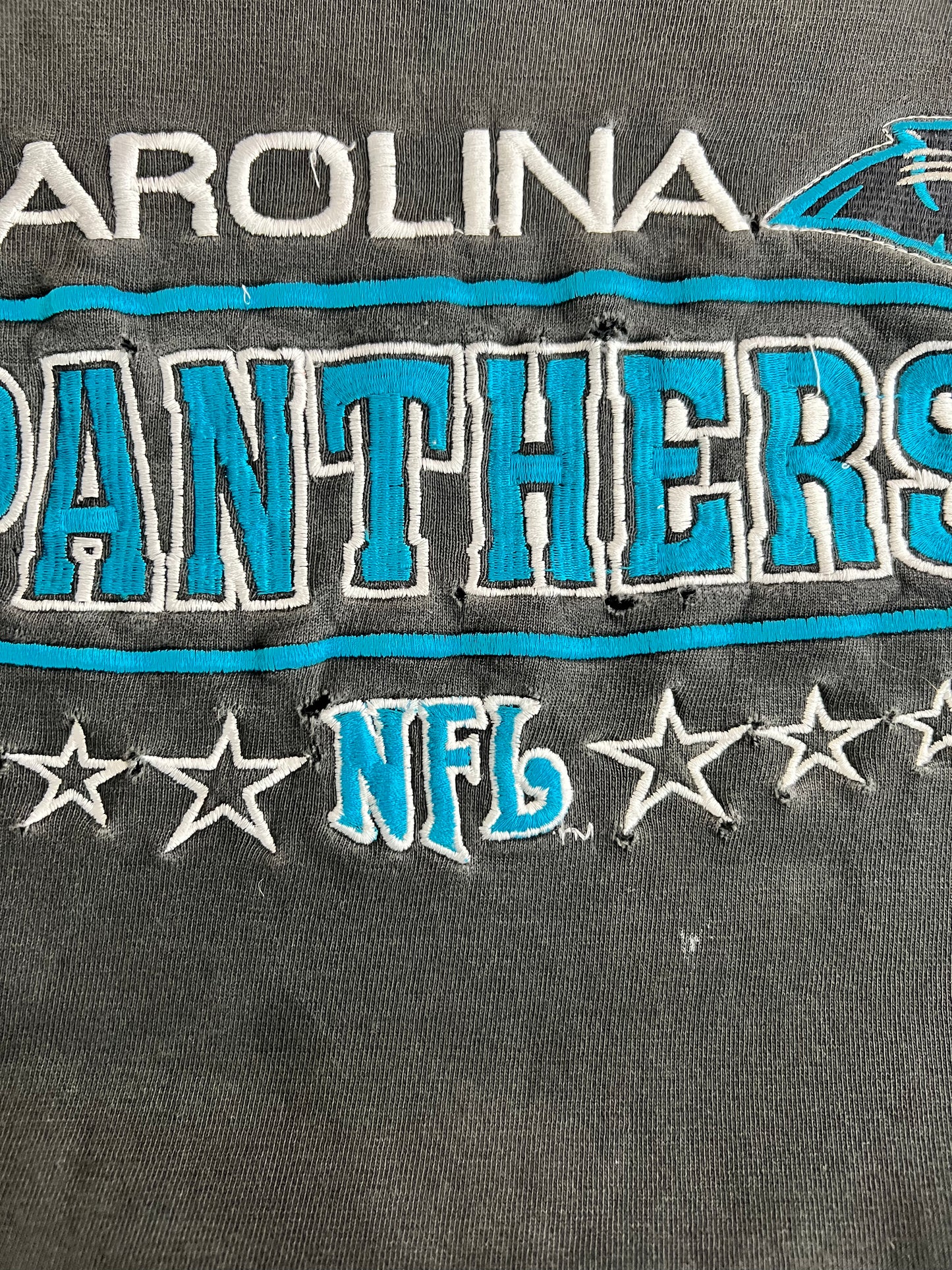 Large 2000s Carolina Panthers Embroidered Sweatshirt