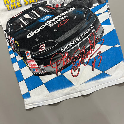 Large 1996 Distressed Dale Earnhardt Times May Change AOP T-shirt
