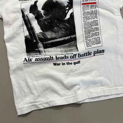 Medium 1991 Allies Attack Iraq Newspaper T-shirt
