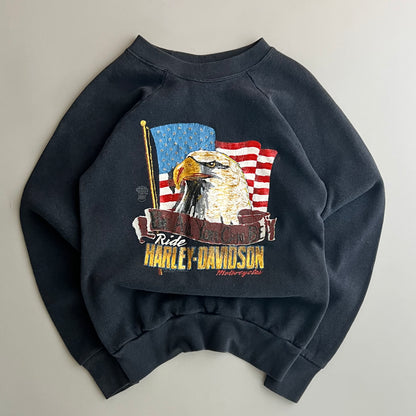 Large 80s Harley-Davidson Be All You Can Be Sweatshirt