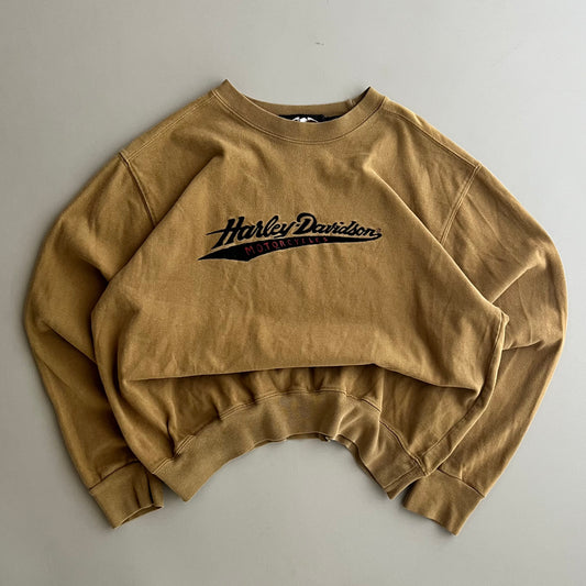 Medium 2000s Yellow Harley-Davidson Sweatshirt