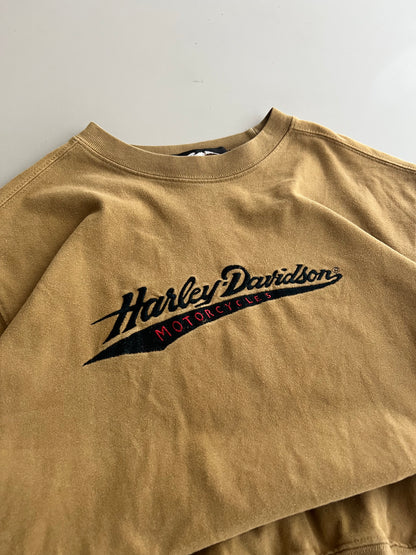 Medium 2000s Yellow Harley-Davidson Sweatshirt