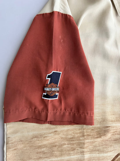 XL 2000s Harley Davidson Button Shirt