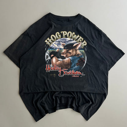 XL 1988 Harley Davidson Hog-Power 3D Emblem T-shirt