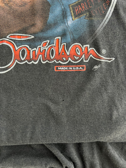 XL 1988 Harley Davidson Hog-Power 3D Emblem T-shirt