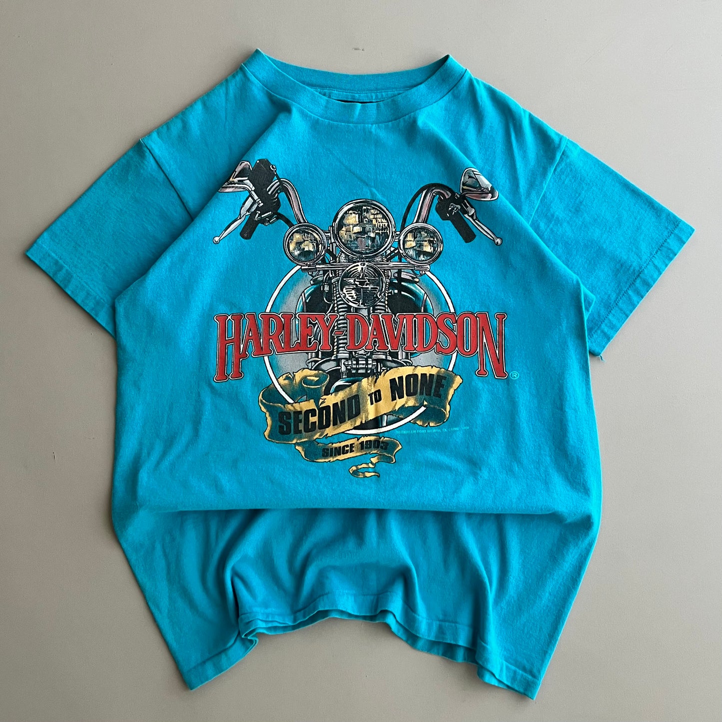Medium 1992 Harley Davidson Second to None 3D Emblem T-shirt