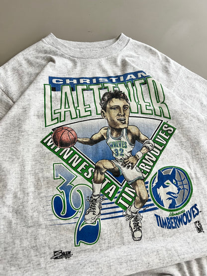 Large 1992 Minnesota Timberwolves Christian Laetner T-shirt