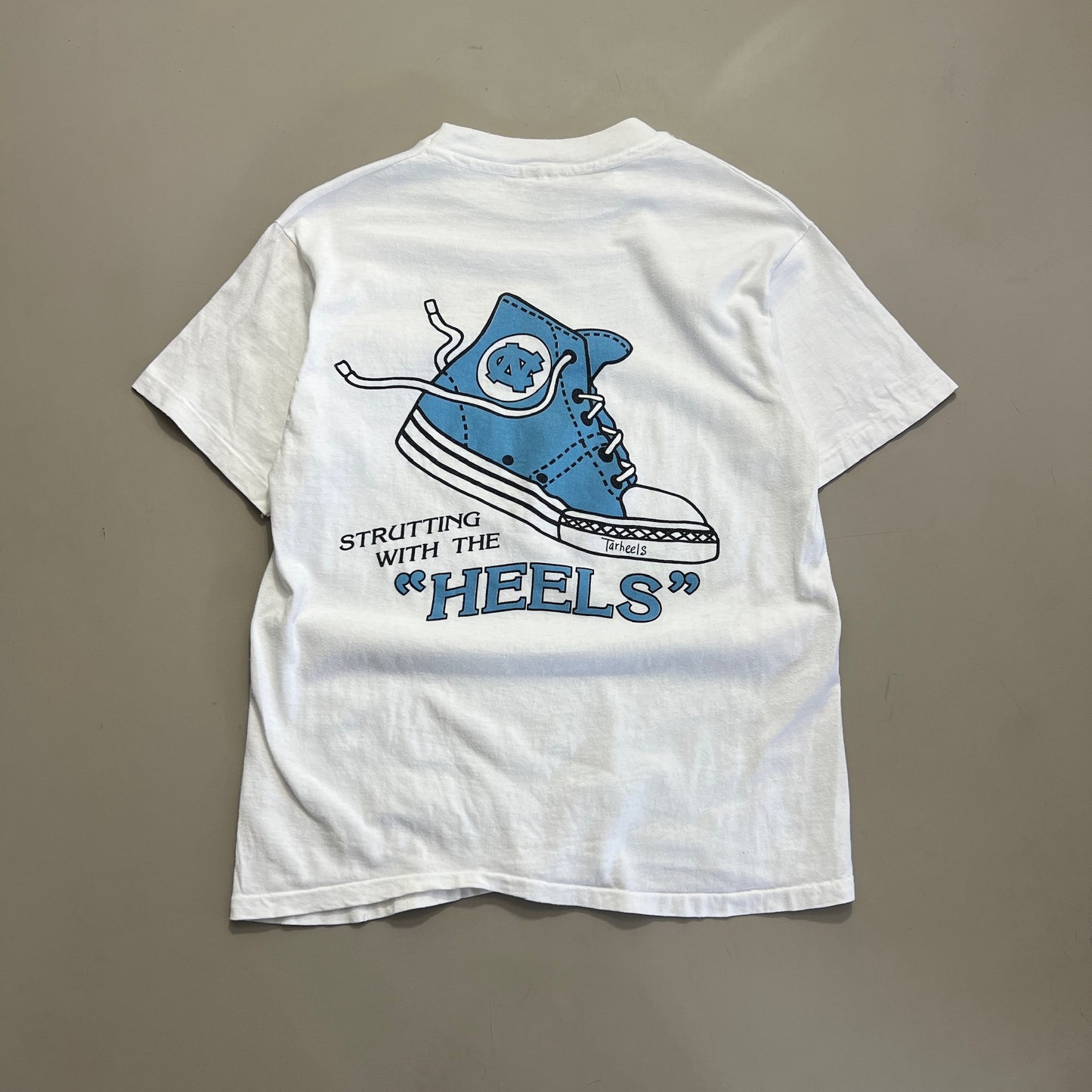 Meidum 1980s UNC Tar Heels Strutting with the Heels T-shirt