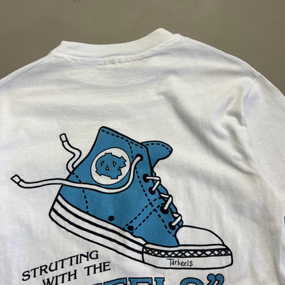 Meidum 1980s UNC Tar Heels Strutting with the Heels T-shirt