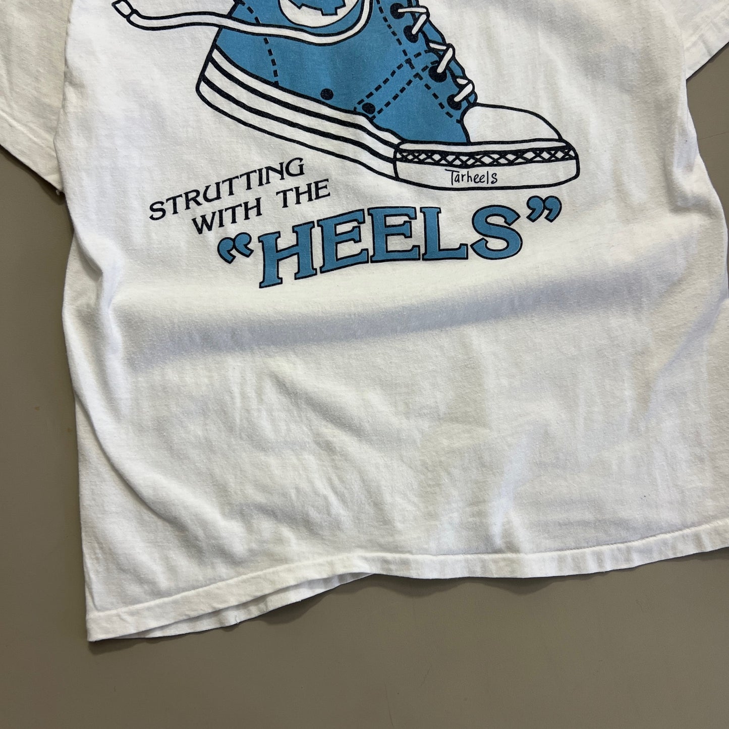 Meidum 1980s UNC Tar Heels Strutting with the Heels T-shirt