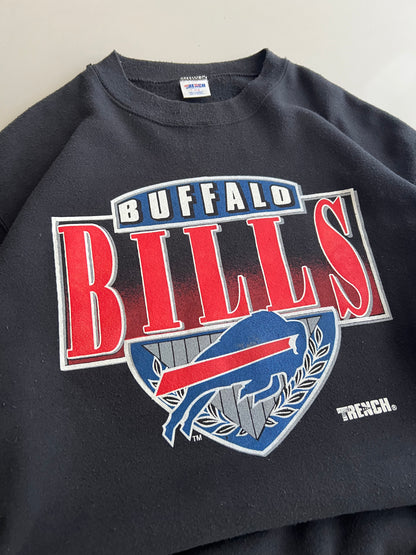 Large 90s Buffalo Bills Trench Sweatshirt