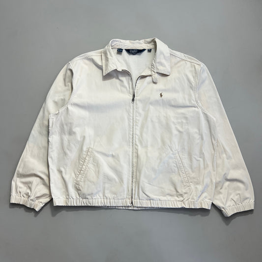 XXL 1990s Polo Ralph Lauren White Harrington Jacket