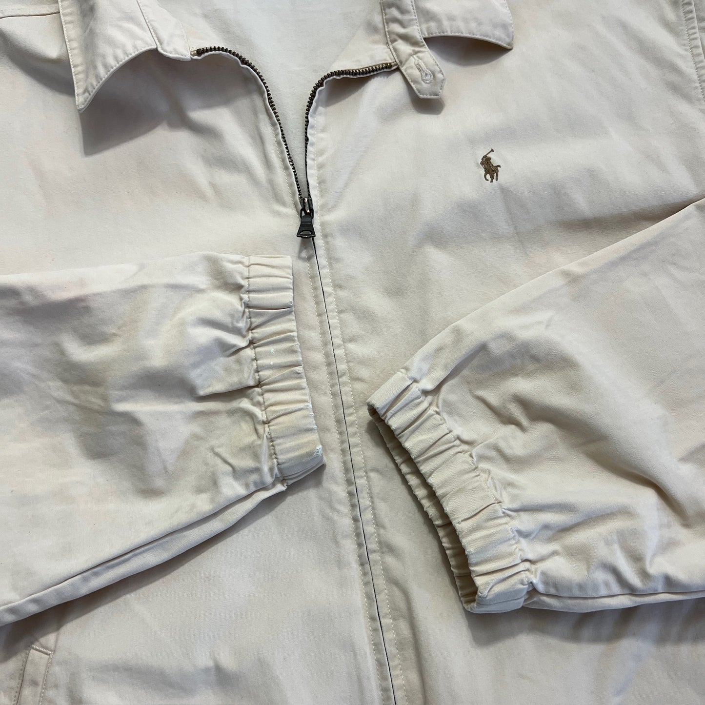 XXL 1990s Polo Ralph Lauren White Harrington Jacket