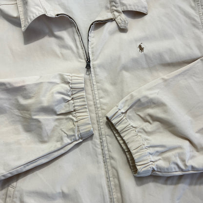 XXL 1990s Polo Ralph Lauren White Harrington Jacket