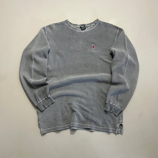 XL 1990s Polo Ralph Lauren Distressed Grey Thermal