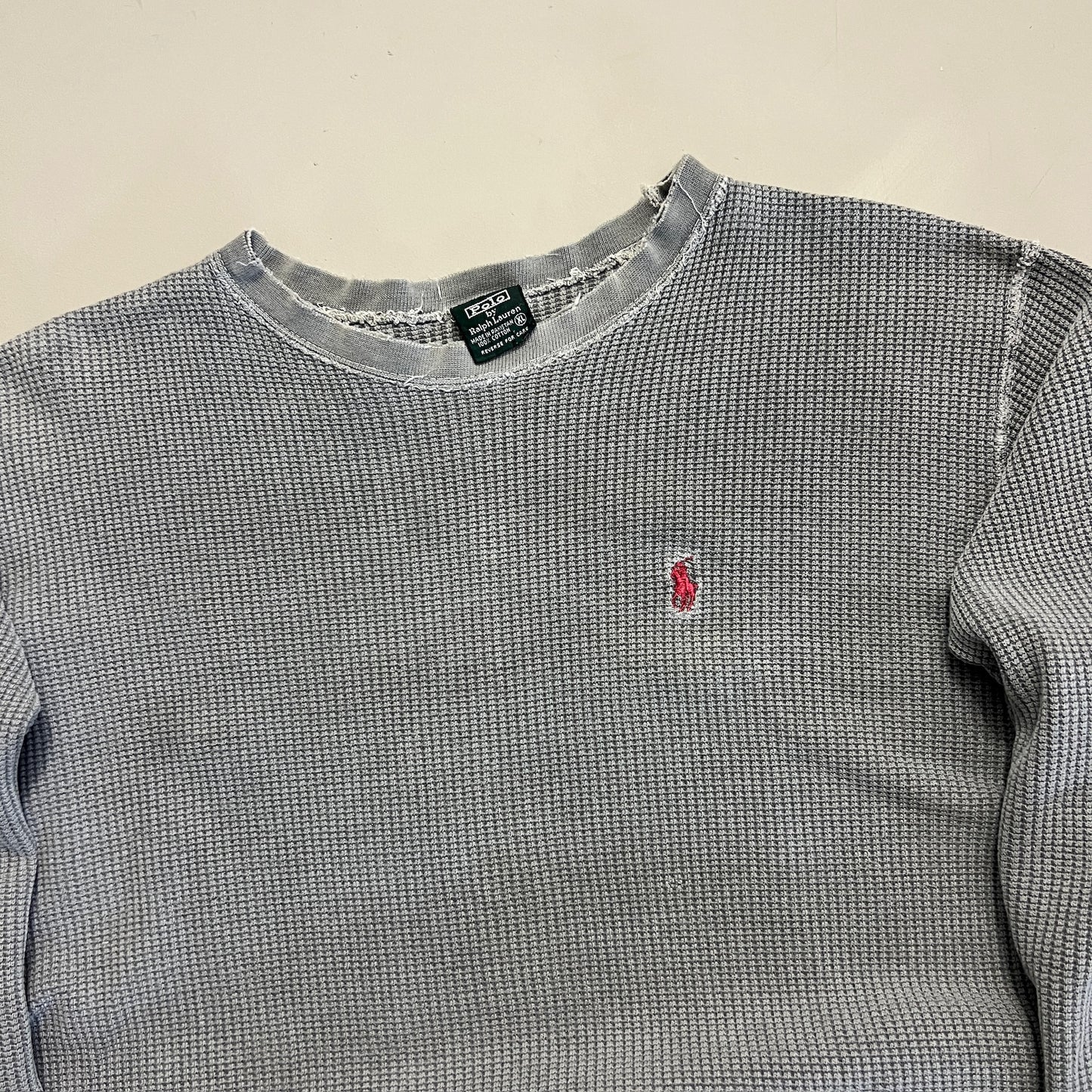 XL 1990s Polo Ralph Lauren Distressed Grey Thermal