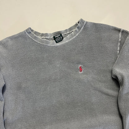 XL 1990s Polo Ralph Lauren Distressed Grey Thermal