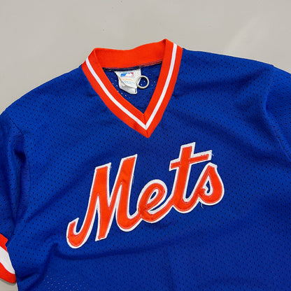 Large 1980s New York Mets Majestic Mesh Jersey