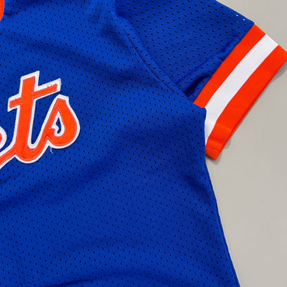 Large 1980s New York Mets Majestic Mesh Jersey