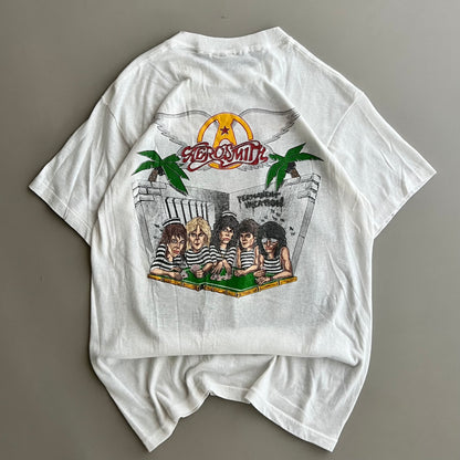 Large 80s Aerosmith Jail Art Band T-shrit