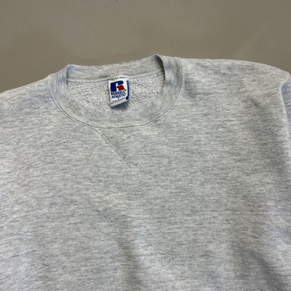 Large 1990s Grey Russell Athletic Blank Sweatshirt