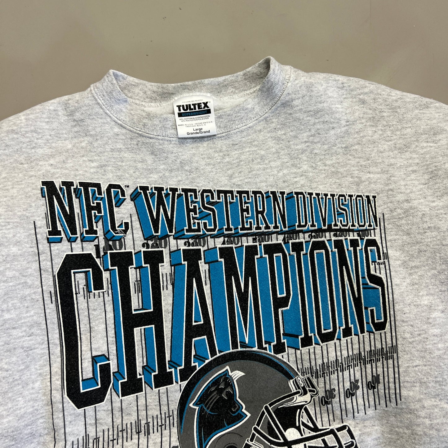 Large 1996 Carolina Panthers NFC West Champs Sweatshirt