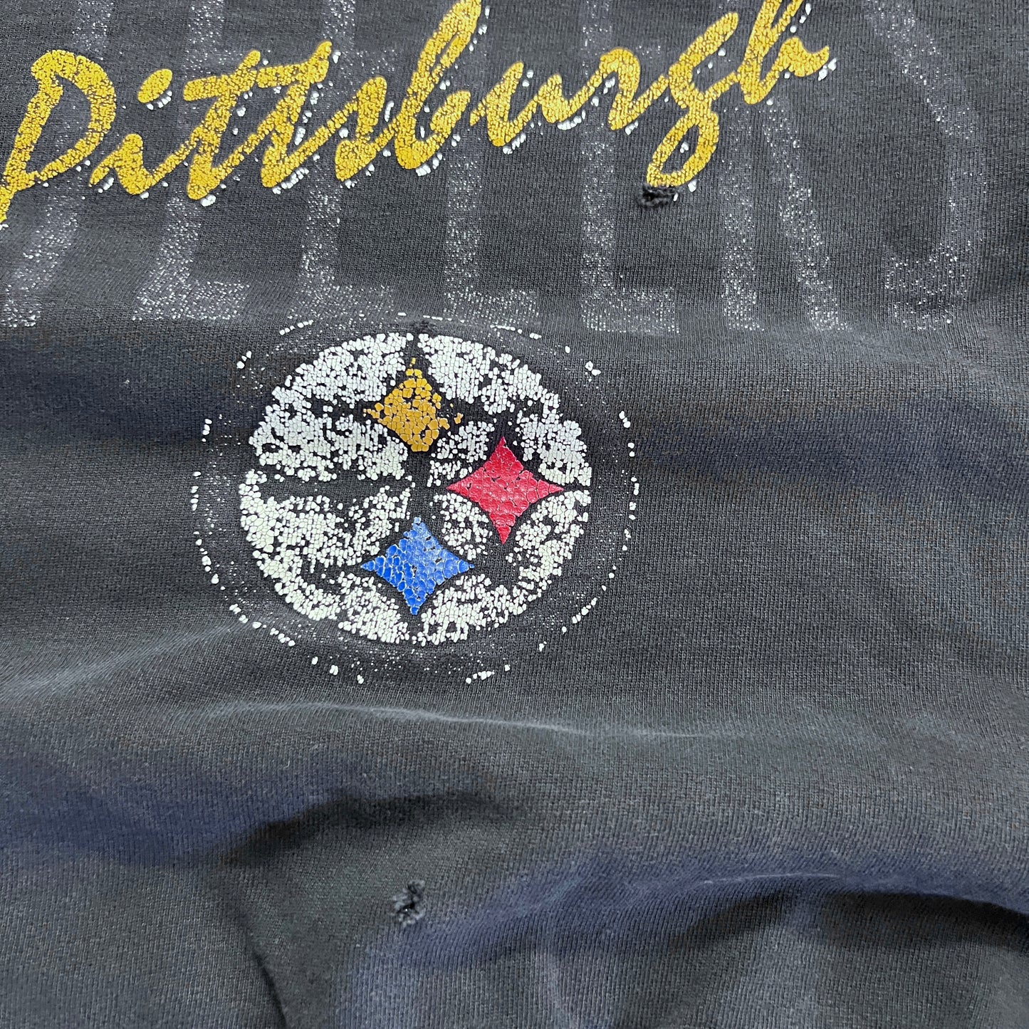 XL 1990s Distressed Pittsburgh Steelers Champion Sweatshirt