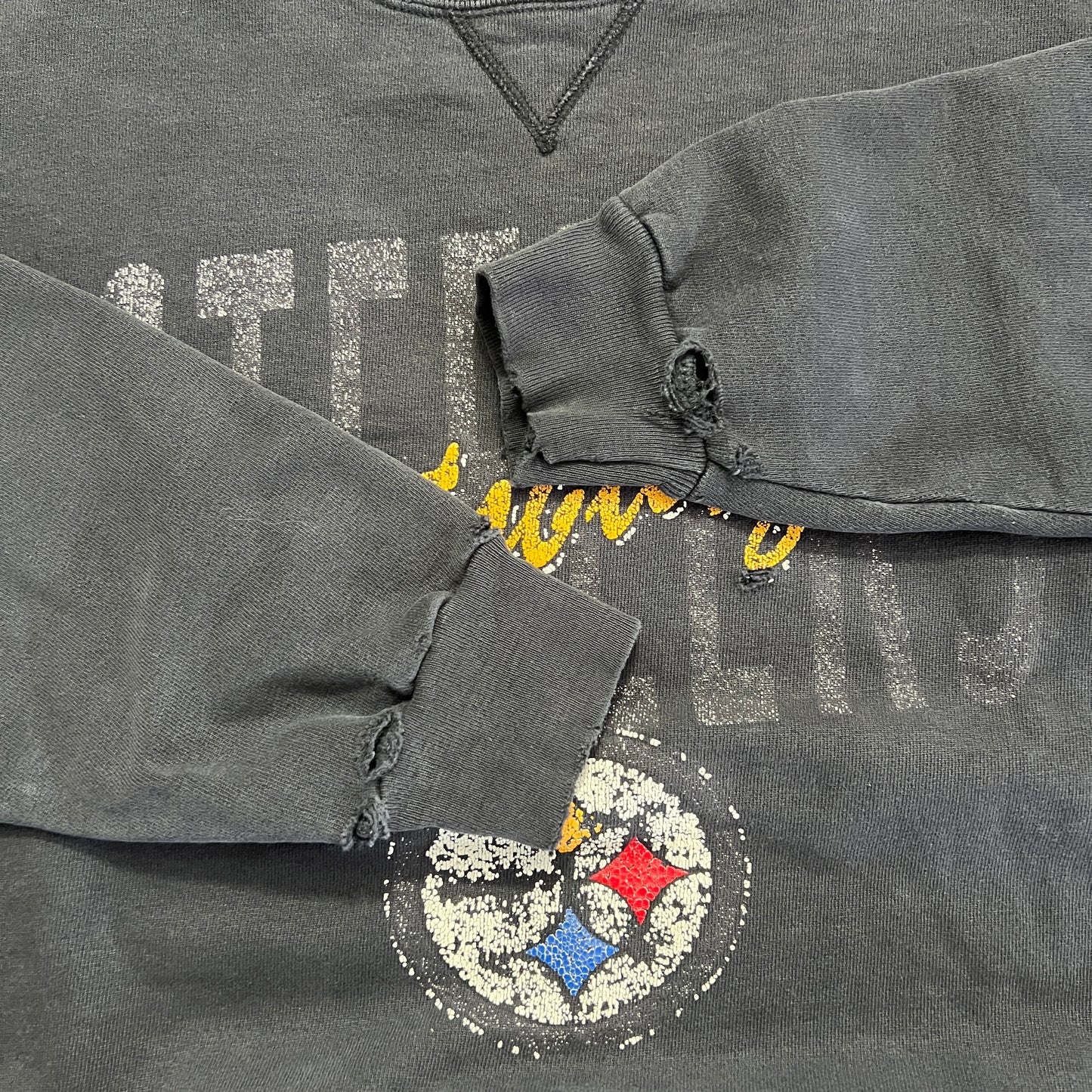 XL 1990s Distressed Pittsburgh Steelers Champion Sweatshirt
