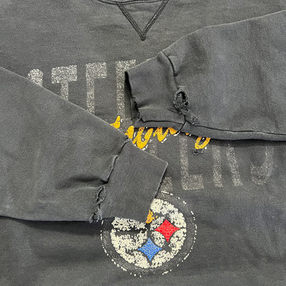 XL 1990s Distressed Pittsburgh Steelers Champion Sweatshirt